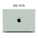Convient pour Apple notebook housse de protection visage ligne peinture coque macbook air13pro 16 pouces étui de protection-RS-1515 (blanc)- M2 nouveau 2022air13 (A2681)