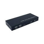 AISENS - A111-0400 - Commutateur KVM HDMI 4K@60Hz USB 1U-2PC avec alimentation, noir