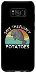 Coque pour Galaxy S8+ Save The Floaty Potatoes Manatee Ocean Sea Chubby Retro Swim