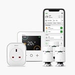 Wiser Smart Thermostat Heating Kit Thermostat Kit 1 & 3 x Smart Radiator Thermostat TRV – Combi Boiler Heating Only Complete Heating Control from Anywhere DIY Install
