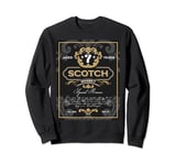 Scotch Whiskey Label Booze Father's Day Bachelor Party Gift Sweatshirt