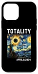 Coque pour iPhone 12 mini Art Solar Eclipse Lunettes Totality Solar Eclipse 2024