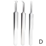 Pincetter för Akne/Pormask (Rostfritt Stål) 3-Pack (D)