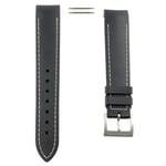 Black rubber strap white stitching watch Hamilton Khaki Air Chrono/Sub/King Scub