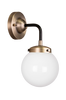 Globen Lighting Vägglampa Alley 1 IP44 Antikmäss/vit