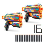 X-Shot Skins Flux Striper 2 Pack (16 Darts), Foam Dart Blaster, Toy Gun, Air Pocket Technology Foam Darts