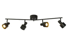 FERDINAND takspot 4:a rak 100cm Svart/Mässing