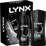 LYNX Black Duo iconic bodywash & body spray perfect for his daily routine, 2 pi