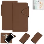 Protective cover for Oppo Reno11 Global flip case faux leather brown mobile phon
