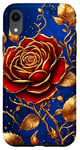 Coque pour iPhone XR Rose Kawaii Jaune Fleurs sauvages Bleu Luxe Feuilles