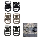 2pc Swivel D Ring Clip Webbing Clamp Tactical Backpack Attach St Black