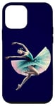 Coque pour iPhone 12 mini Aquarelle ballerine danseuse turquoise