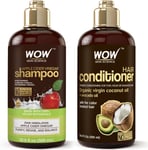 WOW Skin Science Apple Cider Vinegar Shampoo & Conditioner Set with Coconut & Av