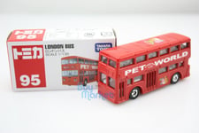 NEW Takara Tomica Tomy #95 London Bus PET WORLD Car Scale 1:130 Diecast Toy Car