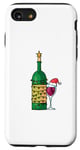 Coque pour iPhone SE (2020) / 7 / 8 Bouteille de vin pour Noël Verres à vin guirlande lumineuse