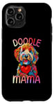 Coque pour iPhone 11 Pro Goldendoodle Lovers Heart Pop Art pour femme