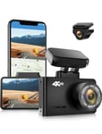 WOLFBOX D07 4K Dash Cam with Wifi GPS Dashboard Cam Front 4K/2.5K &Rear 1080P