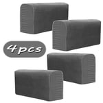 Ezoon Square Sofa Arm Cover Stretch Leather Chaise Lounge Armrest Cover Protector Wide Couch Armchair Recliner Slipcover Kid Cat Dog Garden Furniture Cover 4pcs charcoal