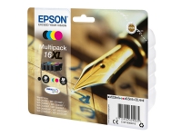 Epson 16XL Multipack - 4-pack - XL - svart, gul, cyan, magenta - original - blister - bläckpatron - för WorkForce WF-2010, 2510, 2520, 2530, 2540, 2630, 2650, 2660, 2750, 2760
