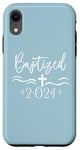 Coque pour iPhone XR Baptisé 2024 Croix d'eau Baptême Jeunesse Croyante Chrétienne
