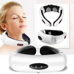 IANSISI Electric pulse neck back and neck massager far infrared heating pain relief health care relaxation tool intelligent cervical massager