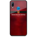 Huawei P20 Lite Svart Mobilskal Med Glas Manchester United