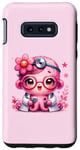 Coque pour Galaxy S10e Fond rose avec jolie pieuvre Docteur en rose