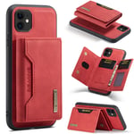 Apple iPhone 11 Magnetic Wallet Red