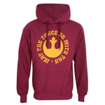 Unisex Hættetrøje Star Wars May The Force Be With You Bourgogne XXL