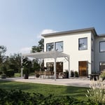 Fyrkantig 3x3 Pergola Trä Vit