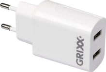 Zasilacz Grixx Grixx Power Adapter 220V White Dual Usb A