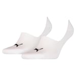 PUMA Men's Pu520w2h Puma Invisible Footie Socks 2 Pairs , White, 38 UK
