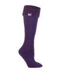 Heat Holders Womens - Ladies Thermal Wellington Boot Socks in 7 colours - Purple Nylon - Size UK 4-6.5