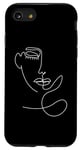 Coque pour iPhone SE (2020) / 7 / 8 Visages Abstrait Boho Line Art Dessin Tee Esthétique Top
