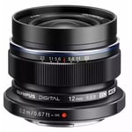 Olympus / OM System M.Zuiko Digital ED 12mm f/2 Wide Angle Lens Black