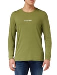 Calvin Klein Men Sweatshirt L/S Crew Neck no Hood, Multicolor (Olive Branch), M