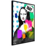 Plakat - Mona Lisa Pop-art - 40 x 60 cm - Sort ramme