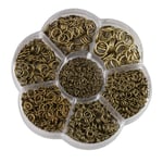 FLZONE 1450 pcs Open Rings Open Jump Ring 3mm to 10mm for Connecting Necklaces,DIY Jewelry Making-Antique Bronze