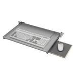 Utdragbar tangentbordshylla,vit platta 20kg Ljusgrå
