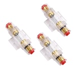 3 Pcs Inline Waterproof Fuse Protection Audio Inline Fuse Holder for Car Audio Alarm Amplifier Compressors