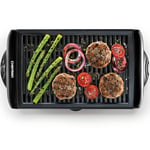 Chefman Electric Smokeless Indoor Grill w/Non-Stick Cooking Surface & Adjustable Temperature Knob from Warm to Sear for Customized BBQ Grilling, Dishwasher Safe Removable Water Tray, Black