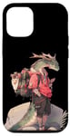 Coque pour iPhone 15 Dragon Hiker Funny Fantasy Nature Randonnée Graphique