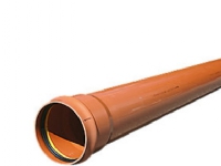 Uponor 315 x 3000 mm PVC-kloakrør m/muffe, klasse S SN8, EN 1401