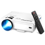 XuanPad Mini Projector Portable video-projector,55000 Hours Multimedia Home Theater movie Projector,Compatible with TV Stick,Full HD 1080P HDMI,VGA,USB,AV,laptop,iphone,Android Smartphone