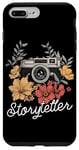 Coque pour iPhone 7 Plus/8 Plus Photographe Storyteller Appareil photo vintage Fleurs Photographie