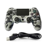 HALASHAO PS4 Controller, wireless game controller for wireless PC/PS4/Steam game controller, playstation 4 games,Gray Camouflage