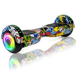 Hoverboard 6.5 Inches Overboard, Hover Scooter Board Gyropode All-Terrain, Bluetooth and LED Self-balancing Electric Scooter for Children and Adults