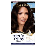 Clairol Nice'n Easy Crme Oil Infused Permanent Hair Dye 3 Brown Black 177ml