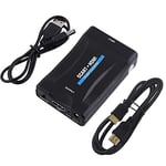 Scart to HDMI Converter, with HDMI Cable，Jsdoin Scart Adapter Support HDMI 7