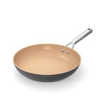 Ninja Extended Life 28cm Ceramic Wok, Non-Stick (No PFAs, PFOAs, Lead or Cadmium), Induction Compatible, Stainless Steel Handle, Oven Safe to 285°C, Terracotta & Grey, CW90928UKÂ
